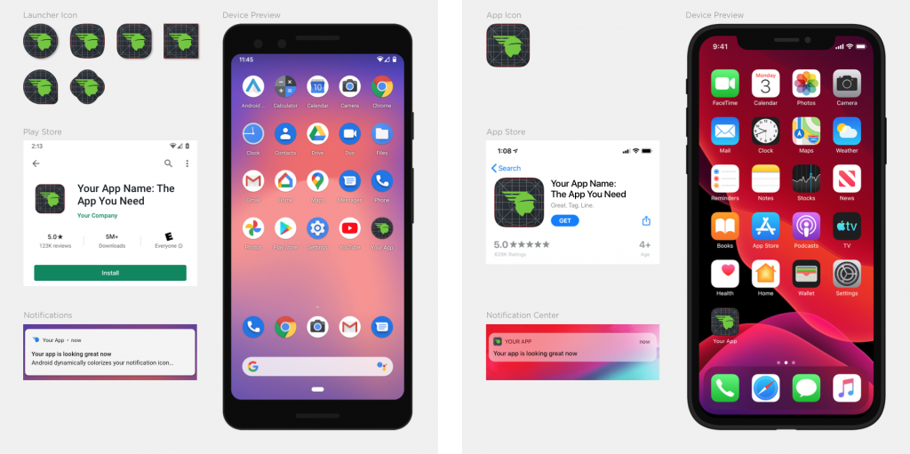 android app icon template