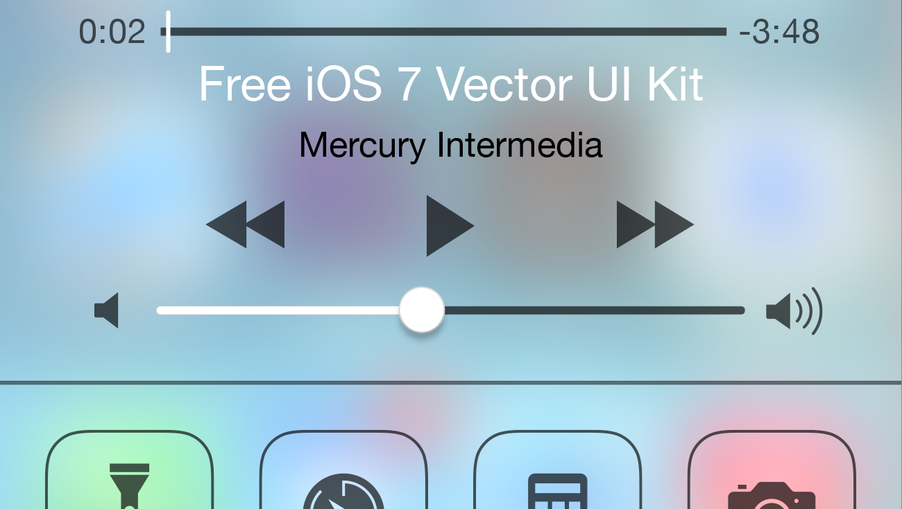 iOS 7 Adobe Illustrator vector UI kit