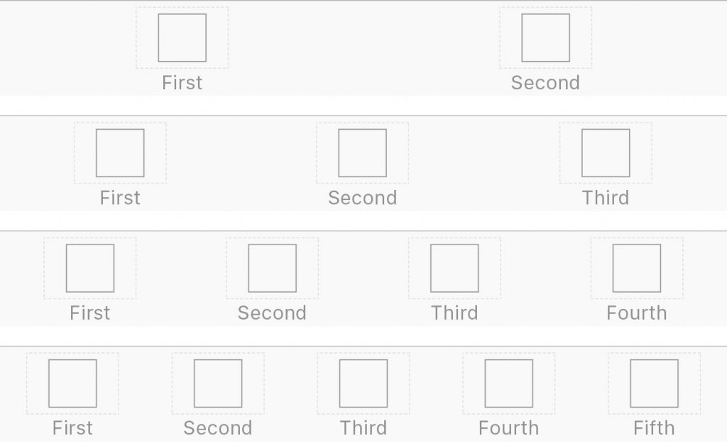iOS Tab Bar icon layout templates